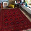 Khal Mohammadi Rug Handmade Red 4x7 ft