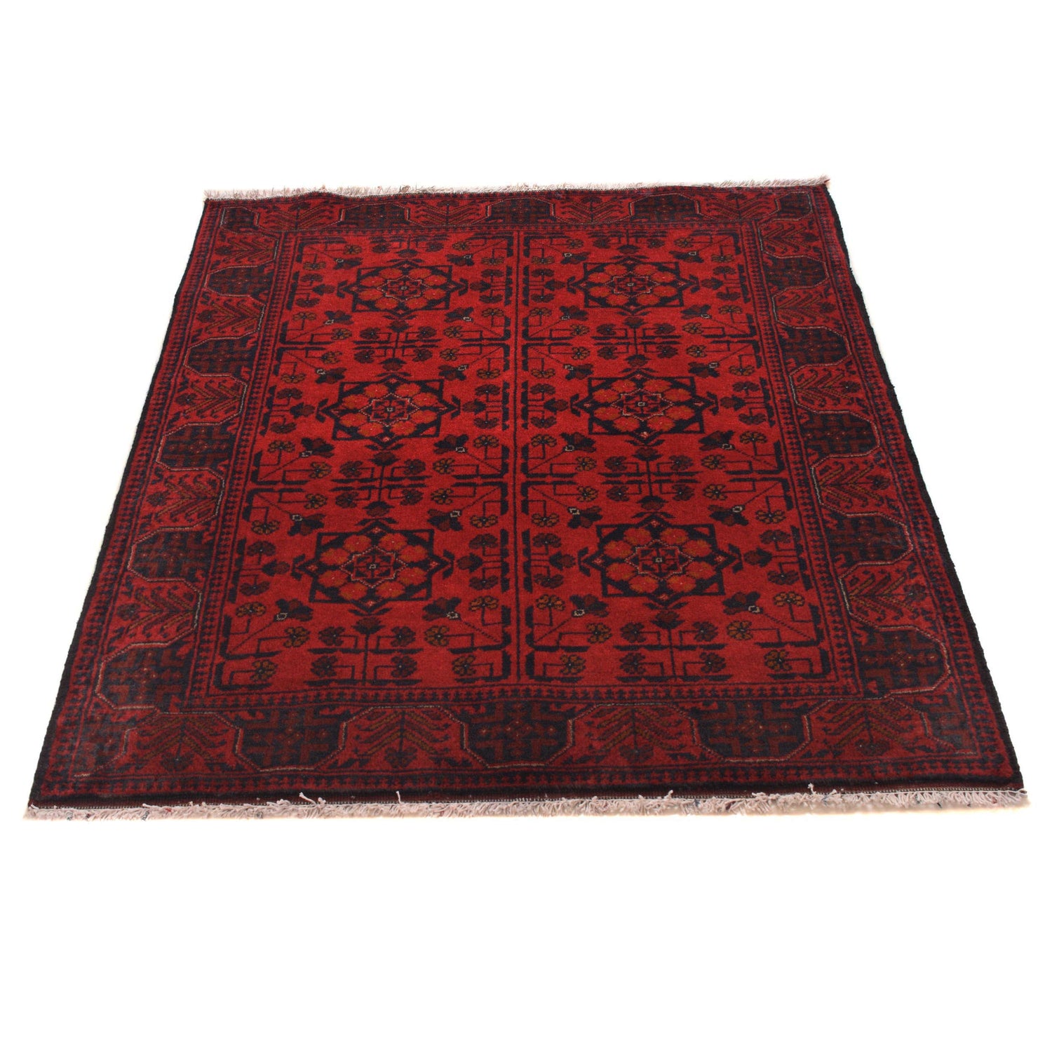 Khal Mohammadi Rug Handmade Red 3x5 ft