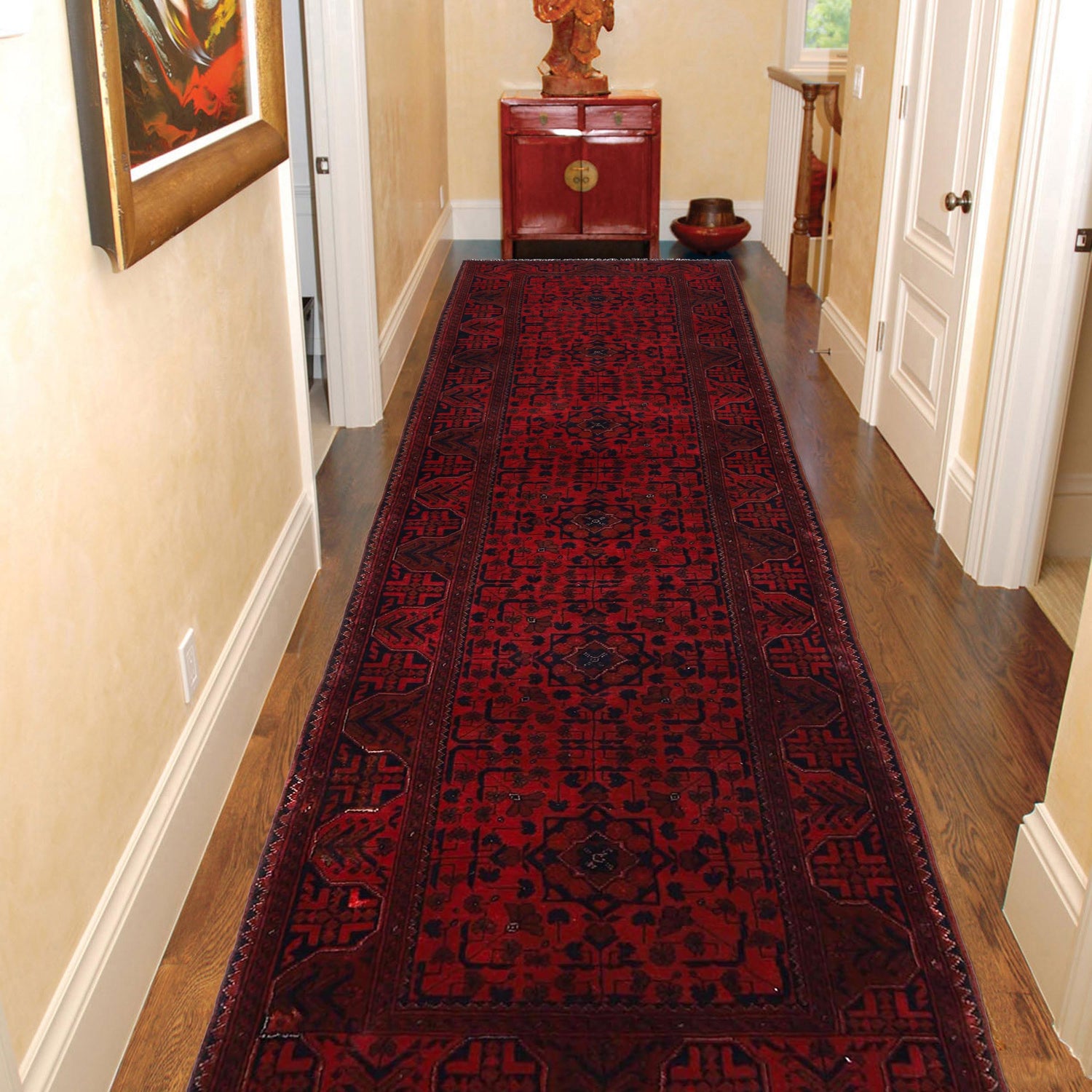 Khal Mohammadi Rug Handmade Red 10' Runner