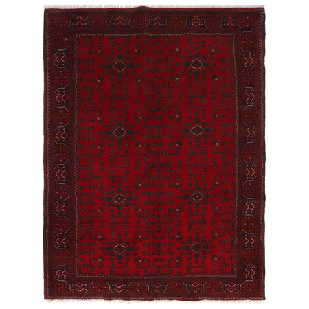 Khal Mohammadi Rug Handmade Red 4x7 ft