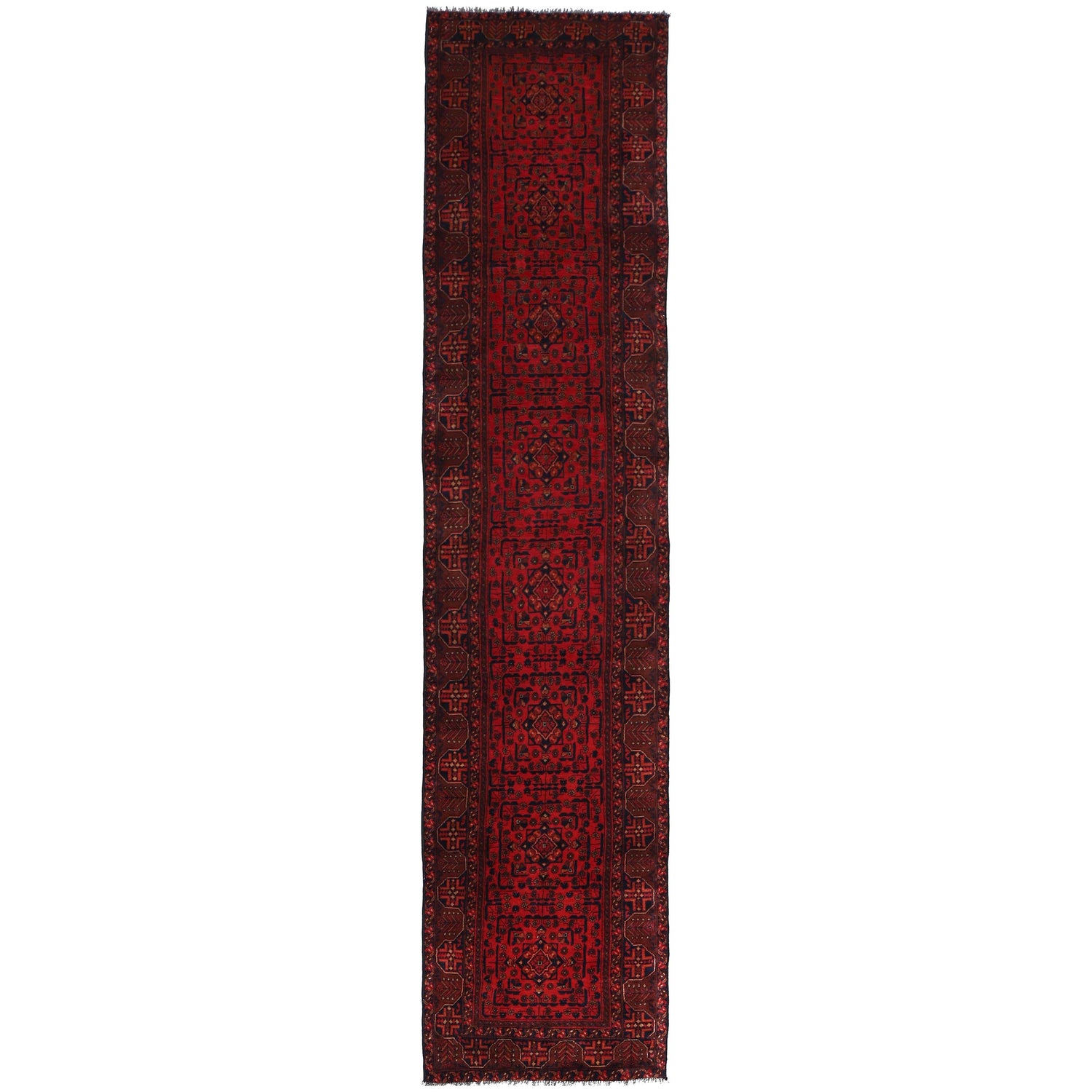 Khal Mohammadi Rug Handmade Red 13' Runner
