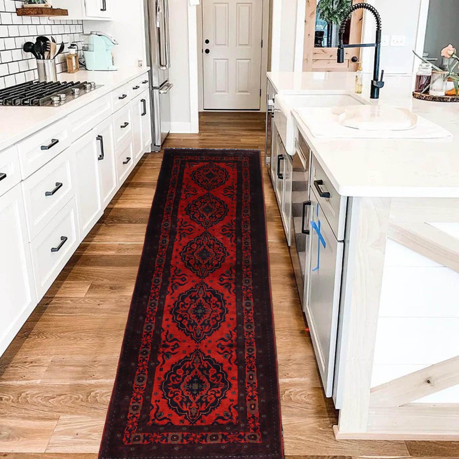 Khal Mohammadi Rug Handmade Red 8' Runner
