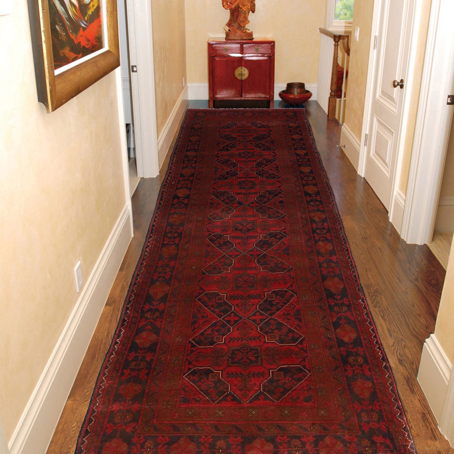 Khal Mohammadi Rug Handmade Red 10' Runner