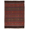 Laghari Kilim Area Rug Handmade Multi Geometric 4x7 ft