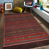 Laghari Kilim Area Rug Handmade Multi Geometric 4x7 ft