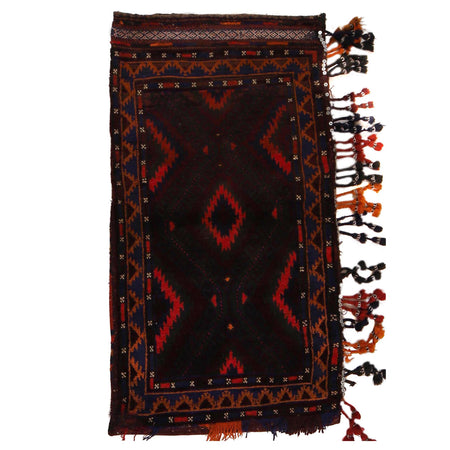 Balisht Area Rug Handmade Multi Floral 2x4 ft