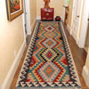 Handmade Multi Kilim Geometric 8' Runner