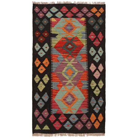 Handmade Multi Kilim Geometric 2x4 ft