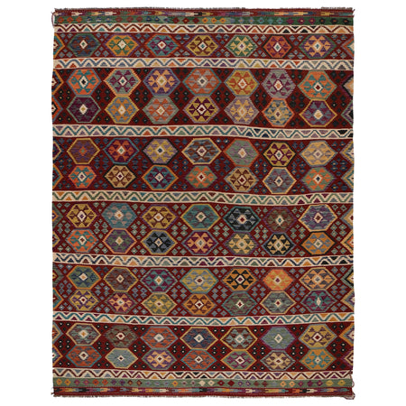Handmade Multi Kilim Geometric 9x12 ft
