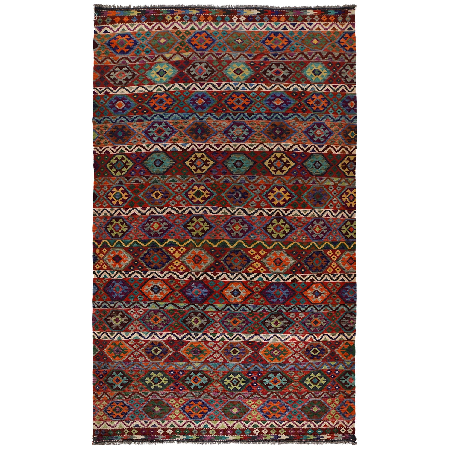 Handmade Multi Kilim Geometric 10x16 ft