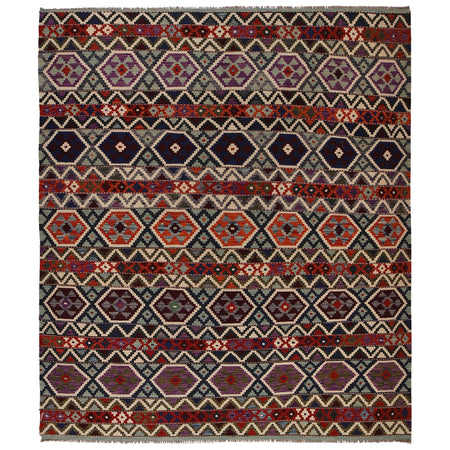 Handmade Multi Kilim Geometric 8x10 ft