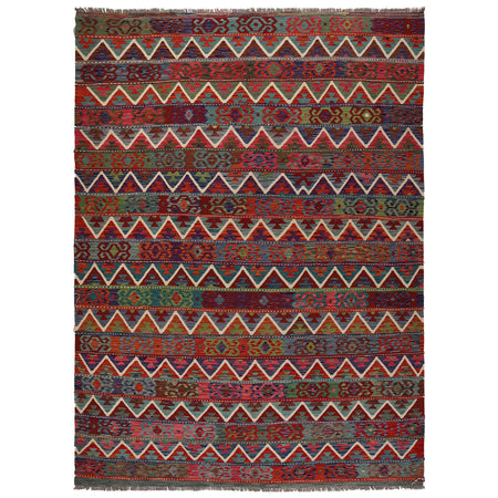 Handmade Multi Kilim Geometric 9x12 ft