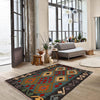 Handmade Multi Kilim Geometric 2x4 ft