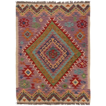 Handmade Multi Kilim Geometric 2x4 ft
