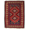 Baluchi Rug Handmade Red Geometric 2x4 ft