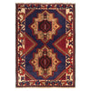 Baluchi Rug Handmade Blue Geometric 4x6 ft