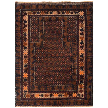 Baluchi Rug Handmade Multi Prayer Design 3x5 ft