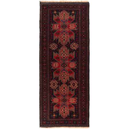 Baluchi Runner Rug Handmade Red 6' Runner