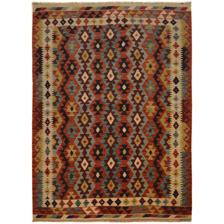 Handmade Multi Kilim Geometric 4x7 ft
