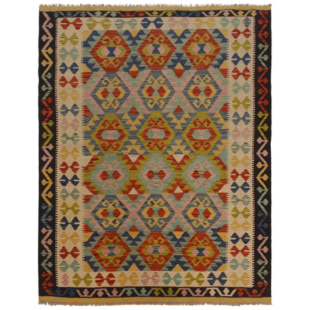 Handmade Multi Kilim Geometric 4x7 ft
