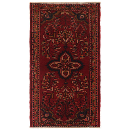 Baluchi Rug Handmade Red Geometric 2x4 ft
