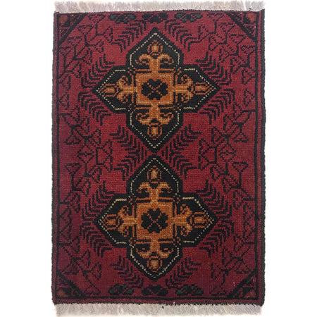 Handmade Wool Doormat Red Floral