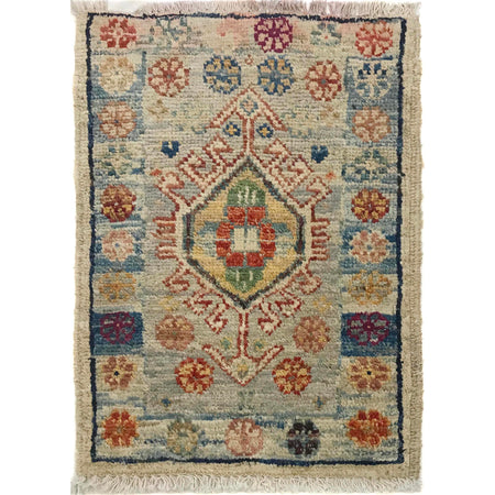 Handmade Wool Doormat Multi Geometric