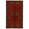 Baluchi Rug Handmade Red Geometric 3x5 ft