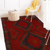Baluchi Rug Handmade Red Geometric 2x4 ft