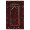 Baluchi Rug Handmade Red Prayer Design 3x5 ft