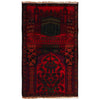 Baluchi Rug Handmade Red Prayer Design 2x4 ft