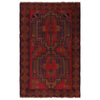 Baluchi Rug Handmade Red Geometric 2x4 ft