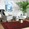 Baluchi Rug Handmade Red Geometric 2x4 ft