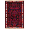 Baluchi Rug Handmade Red Geometric 2x4 ft