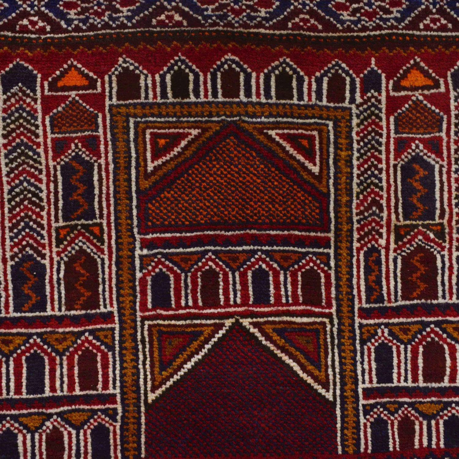 Baluchi Rug Handmade Red Prayer Design 3x5 ft