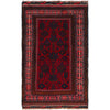 Baluchi Rug Handmade Red Geometric 3x5 ft