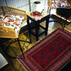 Baluchi Rug Handmade Red Geometric 3x5 ft