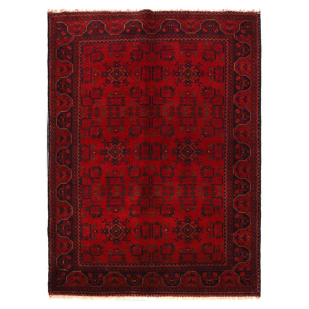 Khal Mohammadi Rug Handmade Red 4x7 ft