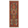 Handmade Multi Kilim Geometric 5' Runner