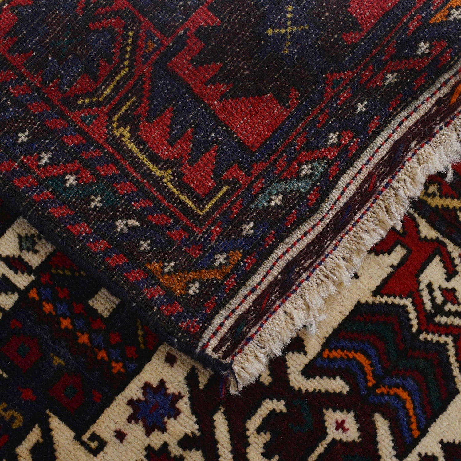 Baluchi Rug Handmade Multi Prayer Design 3x5 ft