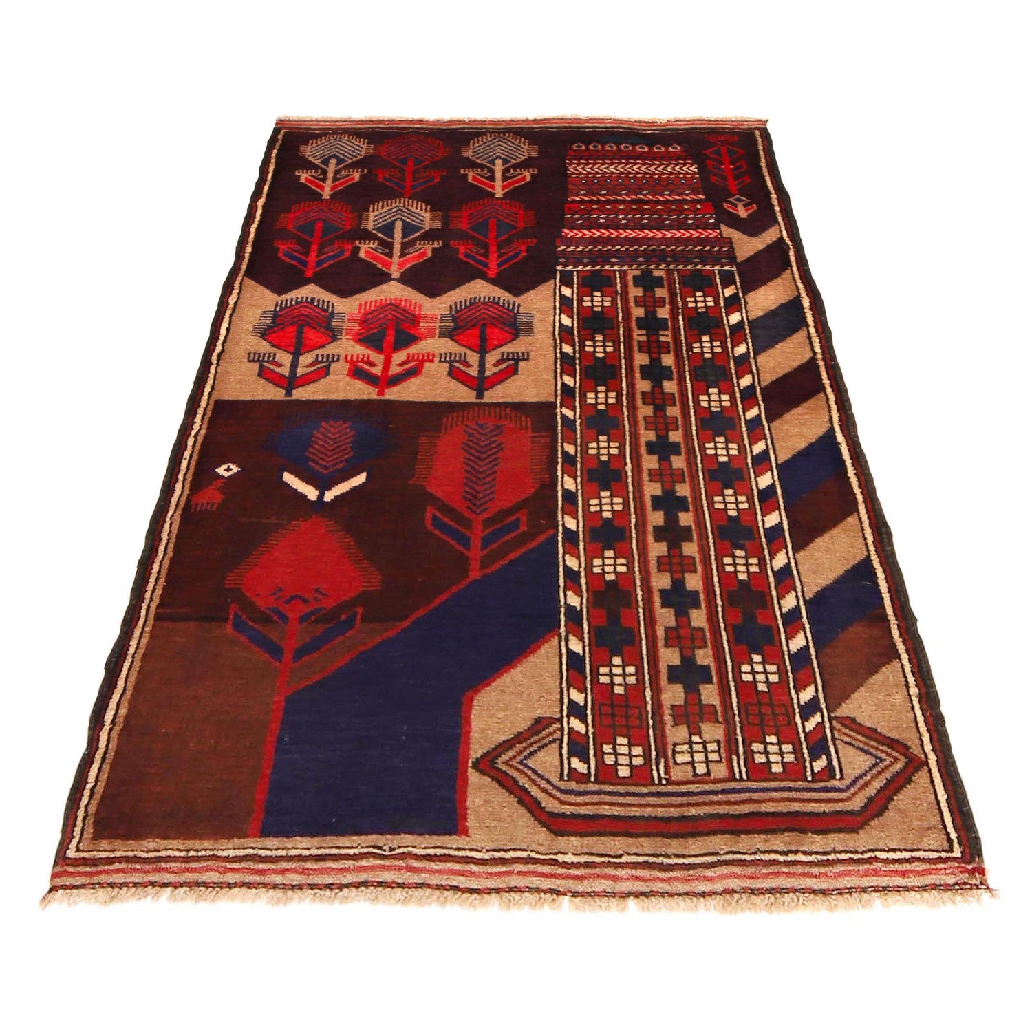 Pictorial Rug Handmade Multi Design