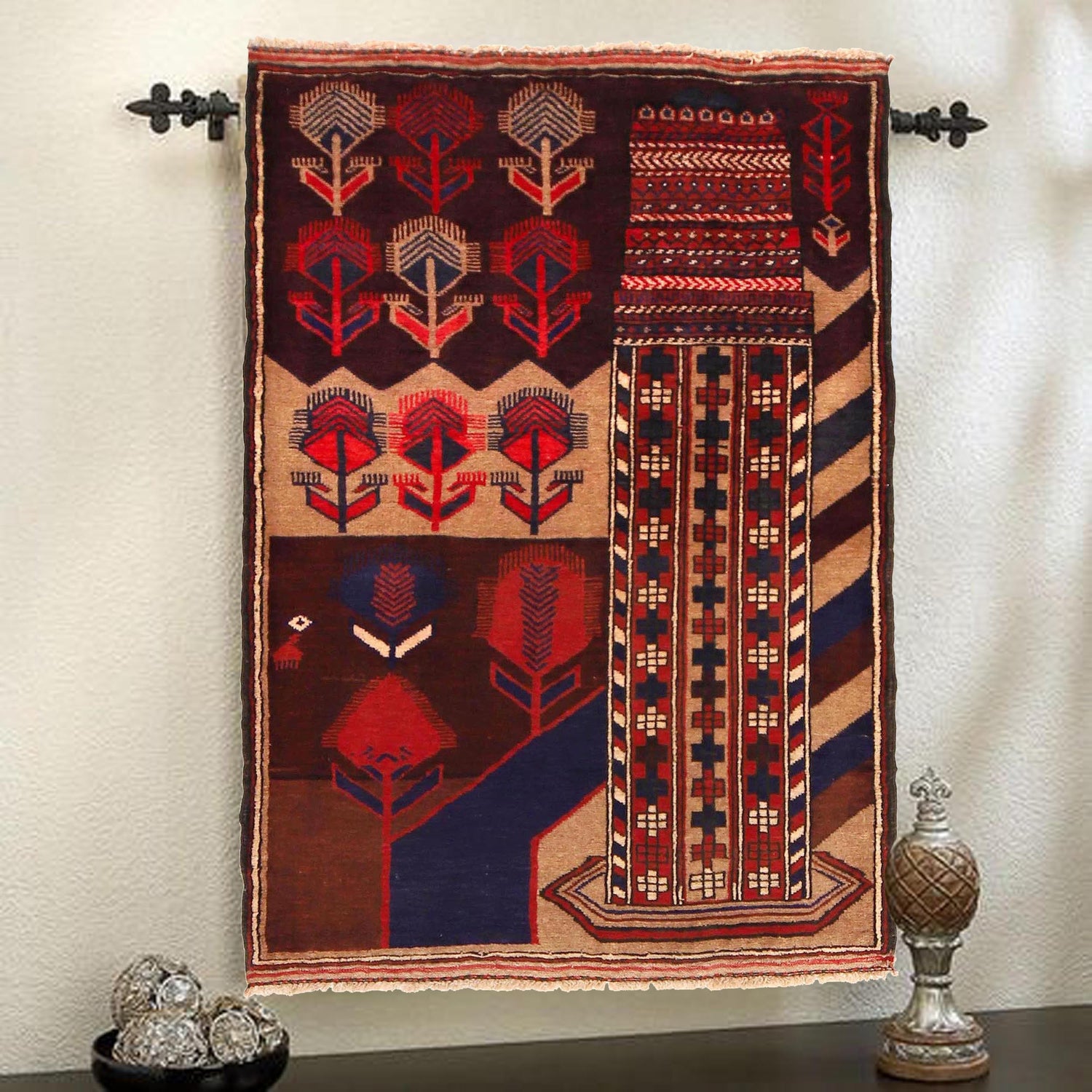 Pictorial Rug Handmade Multi Design