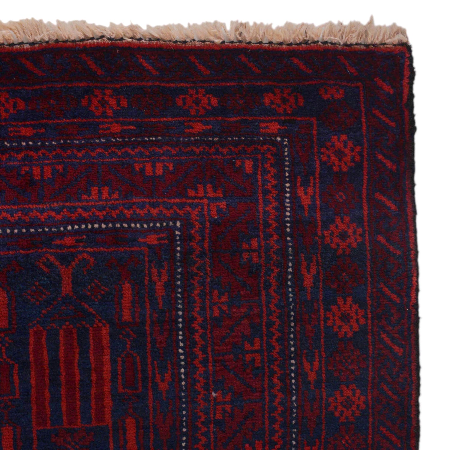 Baluchi Rug Handmade Red Prayer Design 3x5 ft