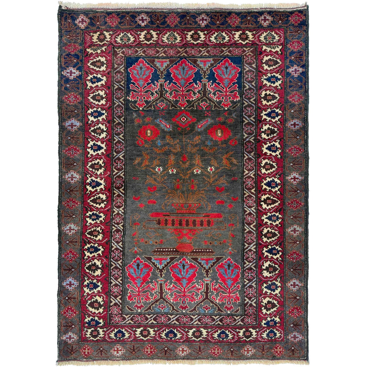 Baluchi Rug Handmade Multi Geometric 3x5 ft