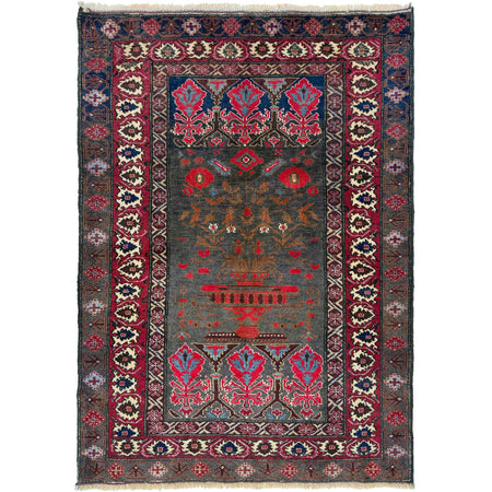 Baluchi Rug Handmade Multi Geometric 3x5 ft