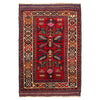 Baluchi Rug Handmade Red Geometric 2x4 ft