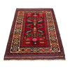 Baluchi Rug Handmade Red Geometric 2x4 ft