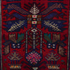 Baluchi Rug Handmade Red Geometric 2x4 ft