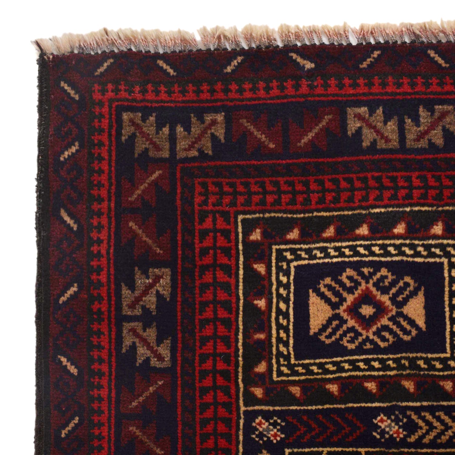 Baluchi Rug Handmade Red Prayer Design 2x4 ft