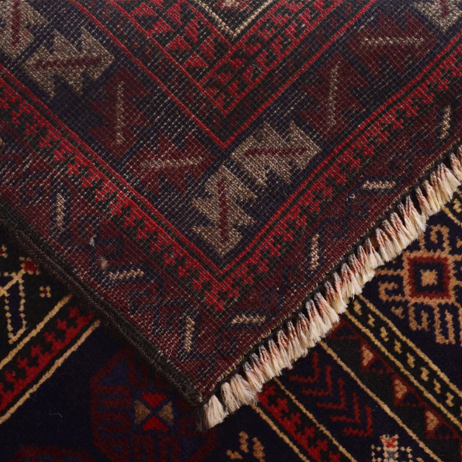 Baluchi Rug Handmade Red Prayer Design 2x4 ft